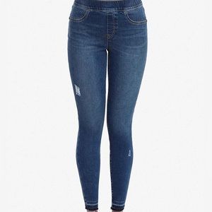 Spanx Distressed Ankle Skinny, Medium Wash blue size M